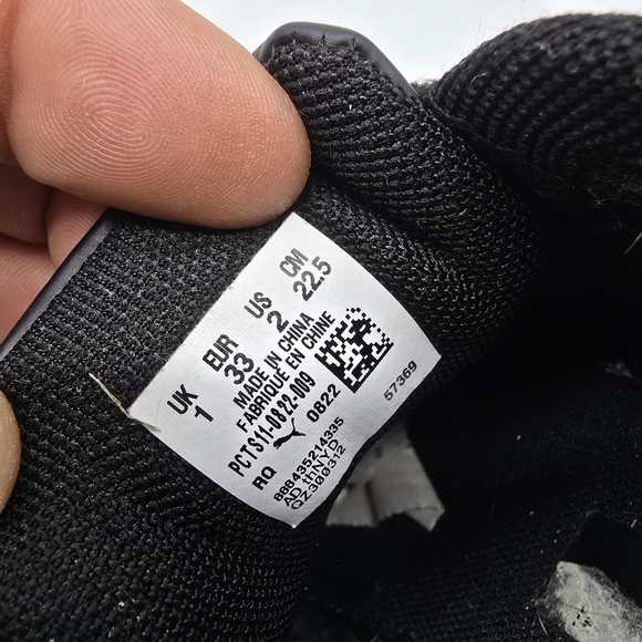 Puma Shoe Boys 2Y Speed Procat PCTS11 Black Soccer Cleats Sneakers - Picture 3 of 8